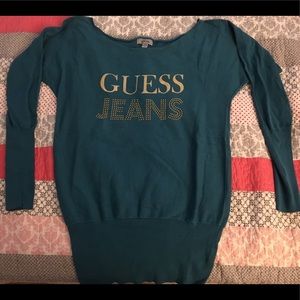 Turquoise Guess Jeans Sweater